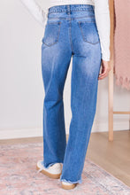 Load image into Gallery viewer, Medium Wash Distressed Wide Leg Jeans
