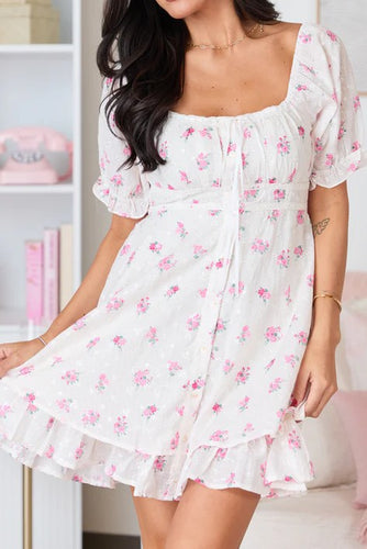 Ivory Floral Dress
